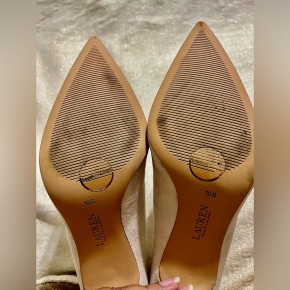 Like new Lauren by Ralph Lauren by Lanette Pointed Tip Lanette Suede -Stone 10 - Picture 5 of 10